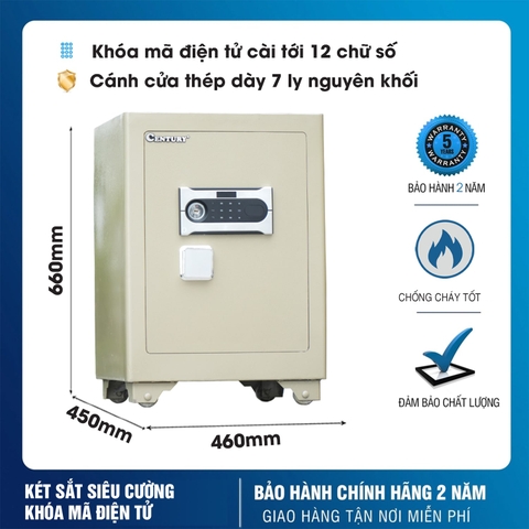 Két sắt siêu cường Century SC68DT Khóa Điện Tử Báo Động Chống Trộm