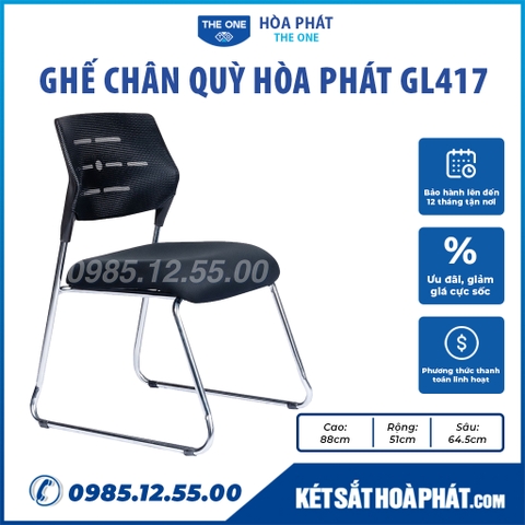 Thông số sản phẩm ghế chân quỳ Hòa Phát GL417