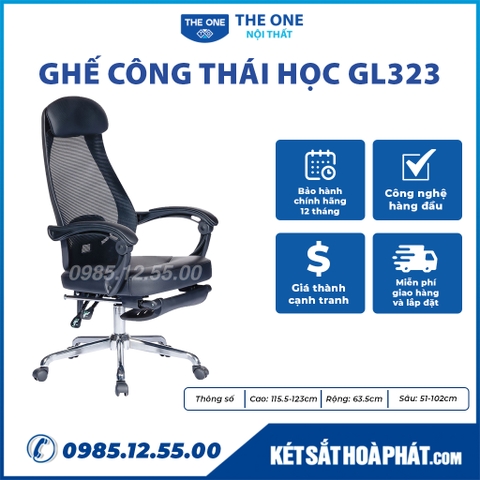 Thông số kỹ thuật ghế công thái học Hòa Phát The One GL323