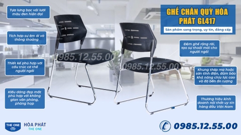 Đặc điểm của sản phẩm ghế chân quỳ Hòa Phát GL417