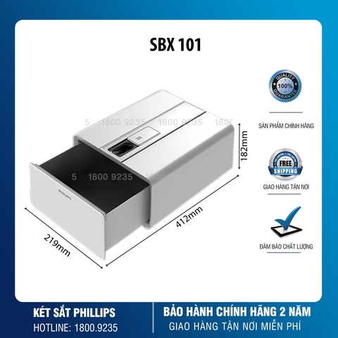 Két Sắt Mini Philips SBX101 Nhận Dạng Tĩnh Mạch Ngón Tay