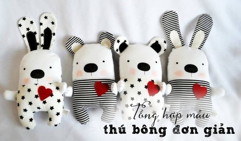 Tổng hợp các mẫu thú bông đơn giản mẹ có thể may cho bé