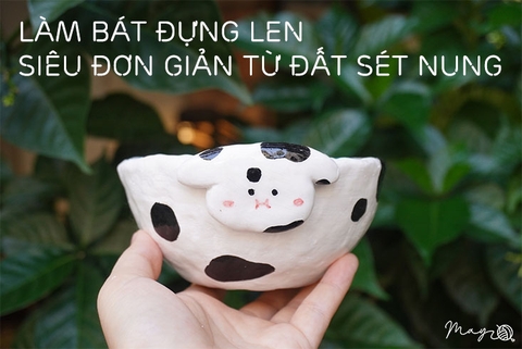 Làm bát đựng len siêu đơn giản từ đất sét nung