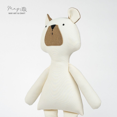 Phôi thú bông gấu nâu