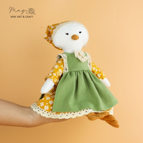 Phôi thú bông vịt trắng