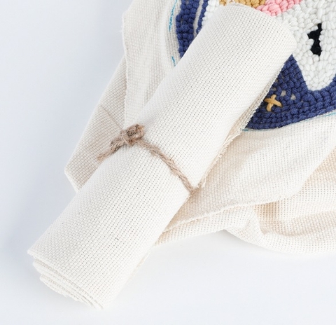 Vải aida mềm thêu len xù khổ lớn (chưa may viền)