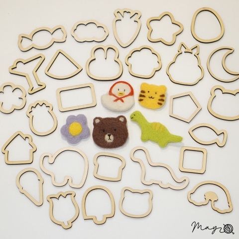 Khuôn gỗ làm len chọc nhiều hình (giá 1c) - 25