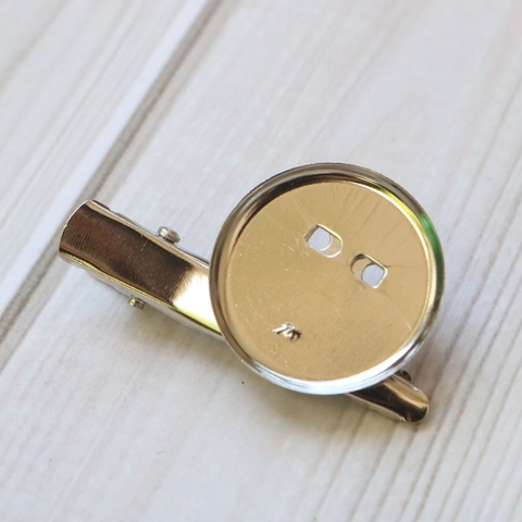 Phôi pin cài áo đế tròn có kẹp (túi 20 cái) - 3cm