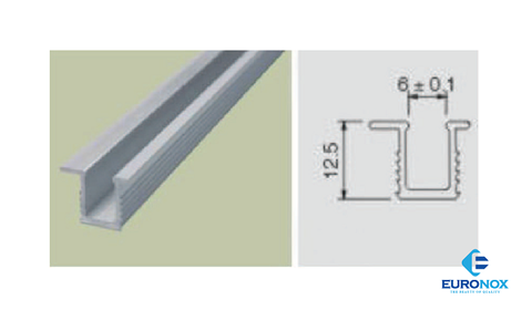 Ray cửa lùa tủ áo lệch loại thường Wardrobe uneven sliding door track, normal type