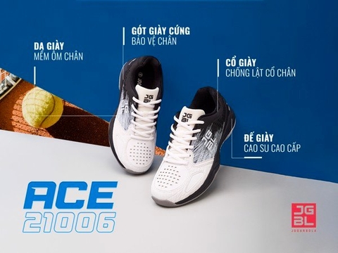 Giày Tennis Nam JOGARBOLA 21006 Màu Trắng - Động Lực