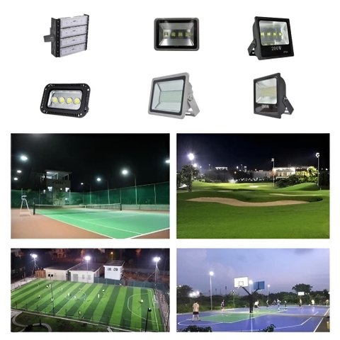 Đèn Pha LED Chiếu Sáng Sân Thể Thao, Quảng Trường, Sân Bãi Rộng