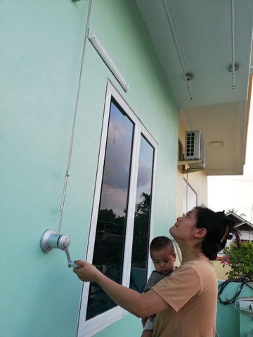 Lắp đặt giàn phơi thông minh tại Uông Bí - Chị Trang - Thanh Sơn, Uông Bí