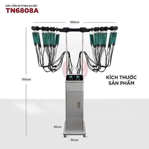 Máy uốn tóc setting TN 6808A -64 Trục Uốn