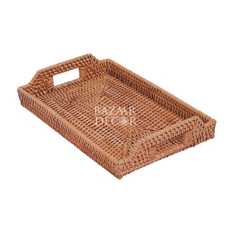 Khay mây tre đan chữ nhật 20x30cm