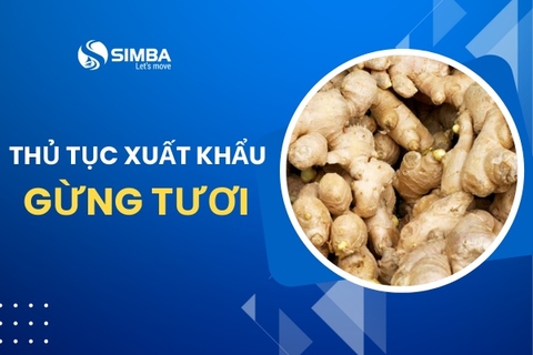 Thủ tục xuất khẩu gừng chi tiết