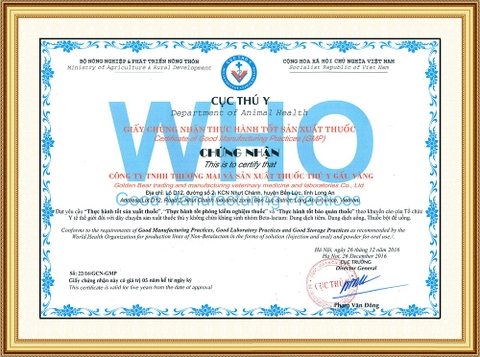 Chứng nhận đạt được
