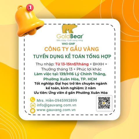 TUYỂN DỤNG - KẾ TOÁN TỔNG HỢP - T10/2025