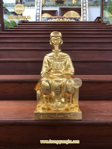 Tượng thờ Đức Thánh Trần dát vàng 9999