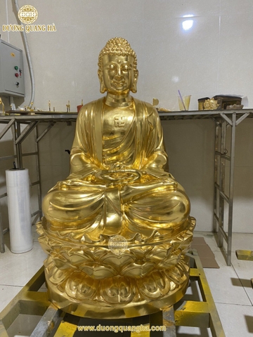 Tượng Phật A Di Đà cao 1,5m dát vàng 9999
