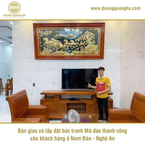 BÀN GIAO TRANH MÃ ĐÁO THÀNH CÔNG CHO KHÁCH HÀNG Ở NAM ĐÀN, NGHỆ AN