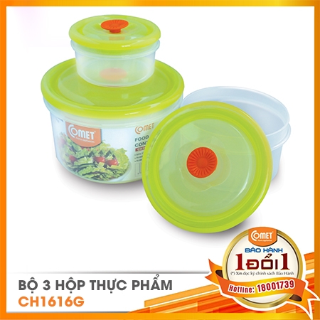 Bộ 3 hộp dựng thực phẩm CH1616