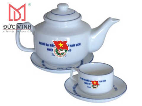 Quà Tặng Đại Hôi Đảng 2020-2022 Ấm Gốm Sứ Bát Tràng