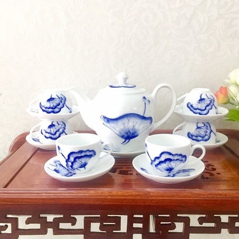 Quà Tặng Đại Hội Đảng - Bộ Ấm Trà Gốm Sứ Bát Tràng