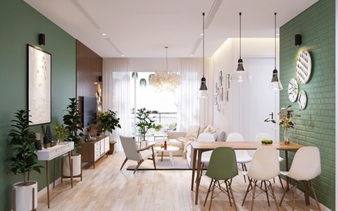 Căn hộ 3 phòng ngủ, sở hữu những mảng xanh tinh tế