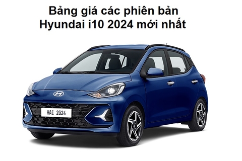 Bảng giá các phiên bản của Hyundai i10 2024
