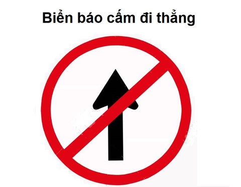Biển báo cấm đi thẳng