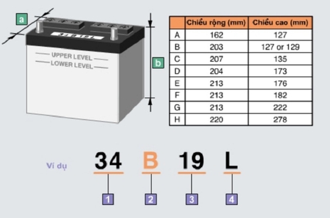 Các xem thông số bình ắc quy ô tô