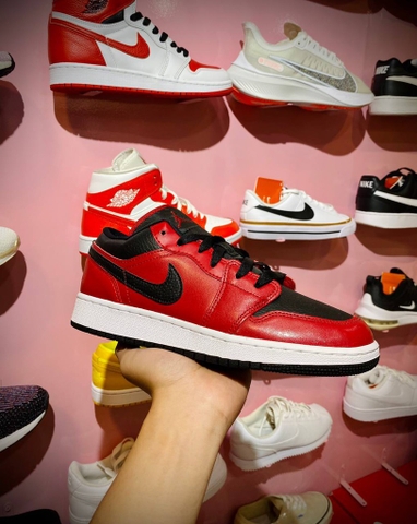 giày jordan low - 553560605 - đỏ đen