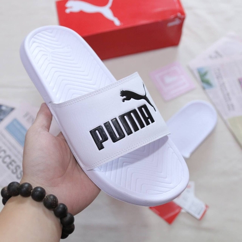 Dép Puma - 36026512 - trắng logo đen