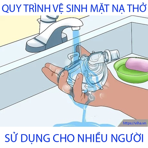 Quy trình vệ sinh mặt nạ máy thở và ống thở cho nhiều người sử dụng theo khuyến cáo từ nhà sản xuất