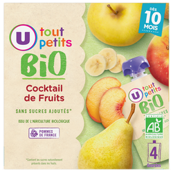 Trái cây nghiền hữu cơ Super U dạng túi cho bé từ 10 tháng