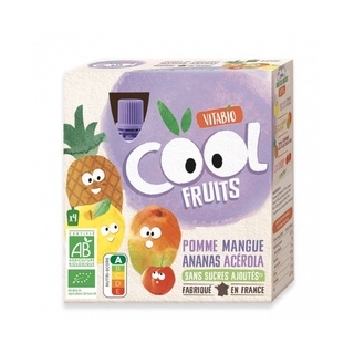 Trái cây nghiền hữu cơ Vitabio Cool dạng túi cho bé từ 6 tháng