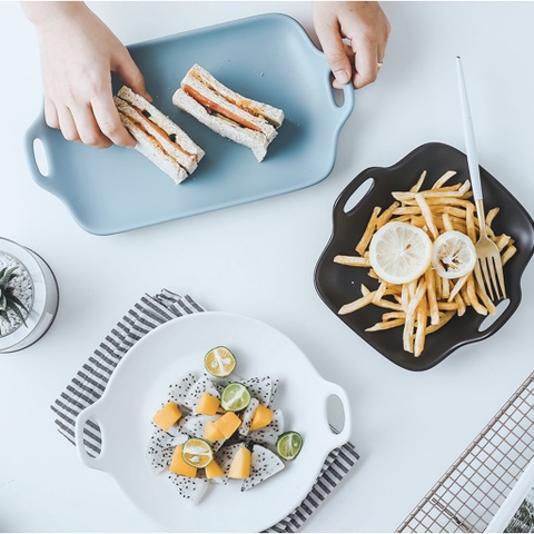 Dĩa gốm sứ có quai