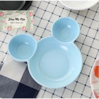Dĩa 3 ngăn gốm sứ Mickey