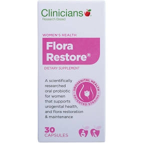 Men vi sinh phụ khoa Clinicians Flora Restore 30 viên