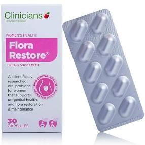 Men vi sinh phụ khoa Clinicians Flora Restore 30 viên