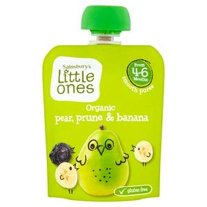 Trái cây hoa quả nghiền hữu cơ Little Ones cho bé từ 4 tháng của Anh