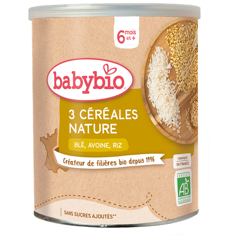 Bột lắc sữa và ăn dặm 2in1 Babybio hữu cơ
