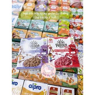 Ngũ cốc hữu cơ cho bé, ăn nhẹ, ăn sáng Piccolo Multigrain hoops 300g
