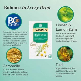 Trà Thảo mộc Twinings Bioblend, bổ sung thêm lợi khuẩn 18 gói