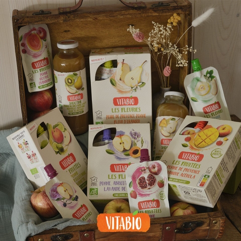 Trái cây nghiền hữu cơ Vitabio cho bé từ 6 tháng tuổi