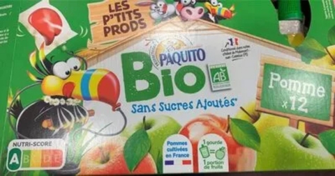 Trái cây nghiền hữu cơ Paquito dạng túi cho bé từ 6 tháng tuổi
