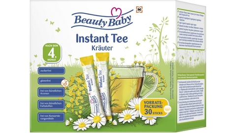 Trà trái cây hoà tan Beauty Baby cho bé 4 tháng dạng gói