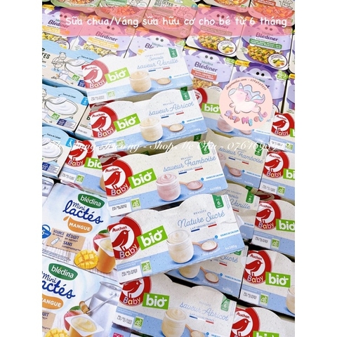 Váng sữa Hữu cơ Pháp Baby Bio Auchan cho bé từ 6 tháng tuổi (4 x 100g)