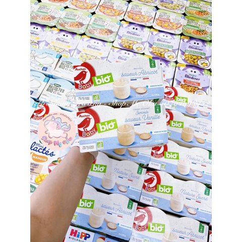 Sữa chua Auchan BIO hữu cơ cho bé từ 6 tháng (4x100g)