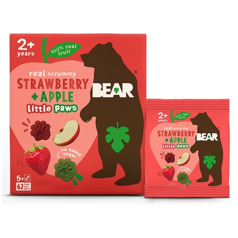 Trái cây sấy dẻo Bear UK ko đường,100% trái cây nguyên chất cho bé từ 2 tuổi (5 x 20g)